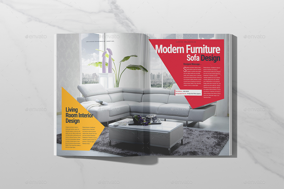 Furniture / Interior Design Magazine, Print Templates GraphicRiver